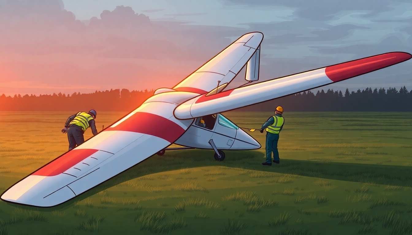 Glider Crashes Near Halmstad Airport: Pilot Rescued