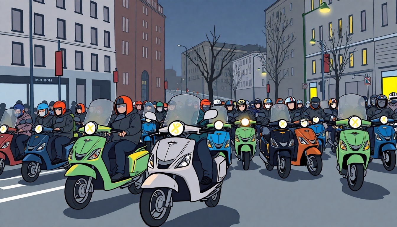 Hundreds of Mopeds Parade Through Stockholm in Massive Cruise