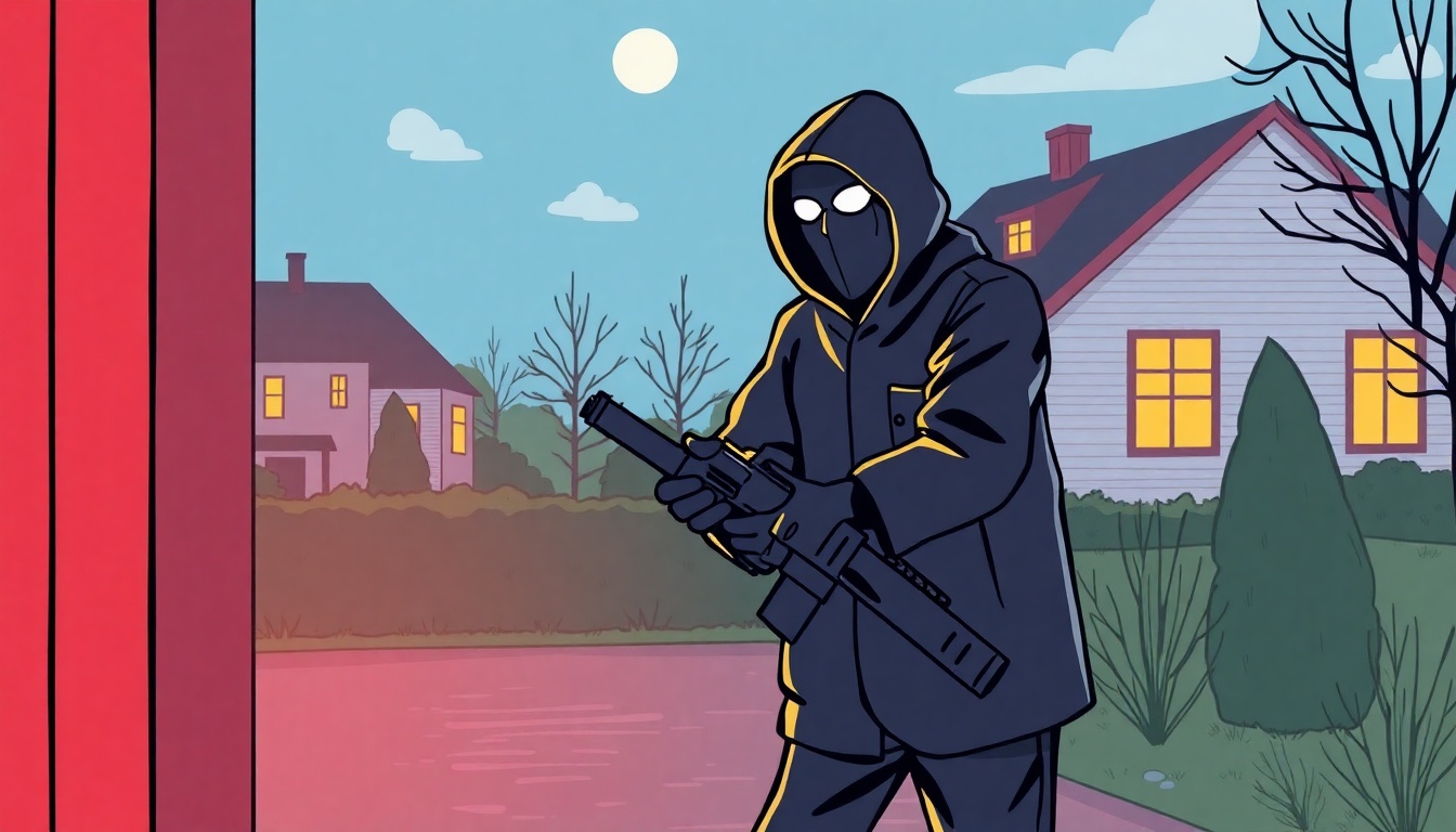 Masked Gunman Targets Villa Door in Segeltorp