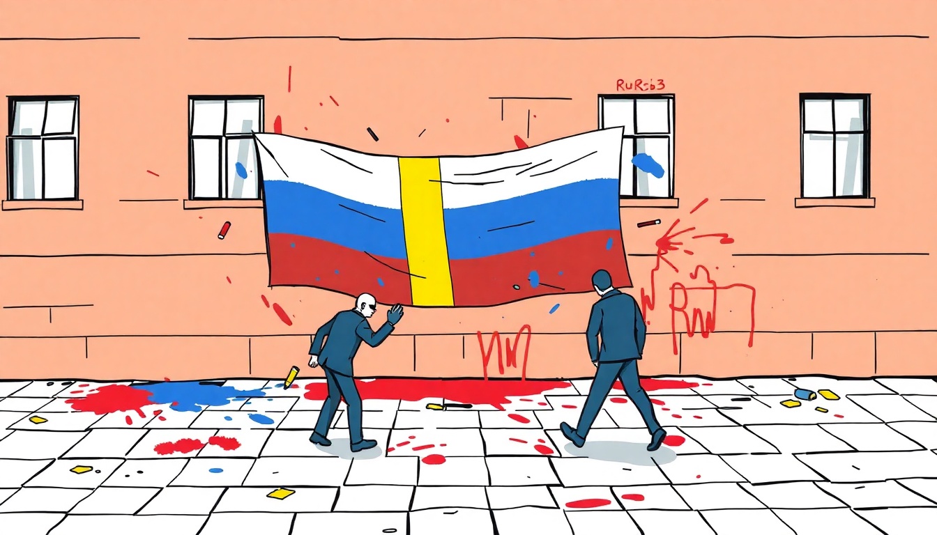 Russia Demands Action from Sweden After Paint Attacks