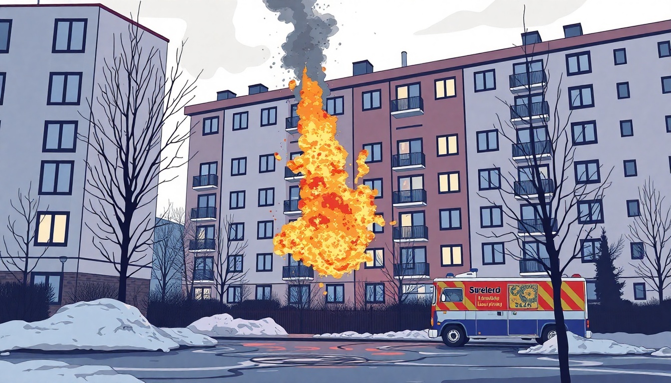 Suspected Arson in Örebro: Young Man Arrested