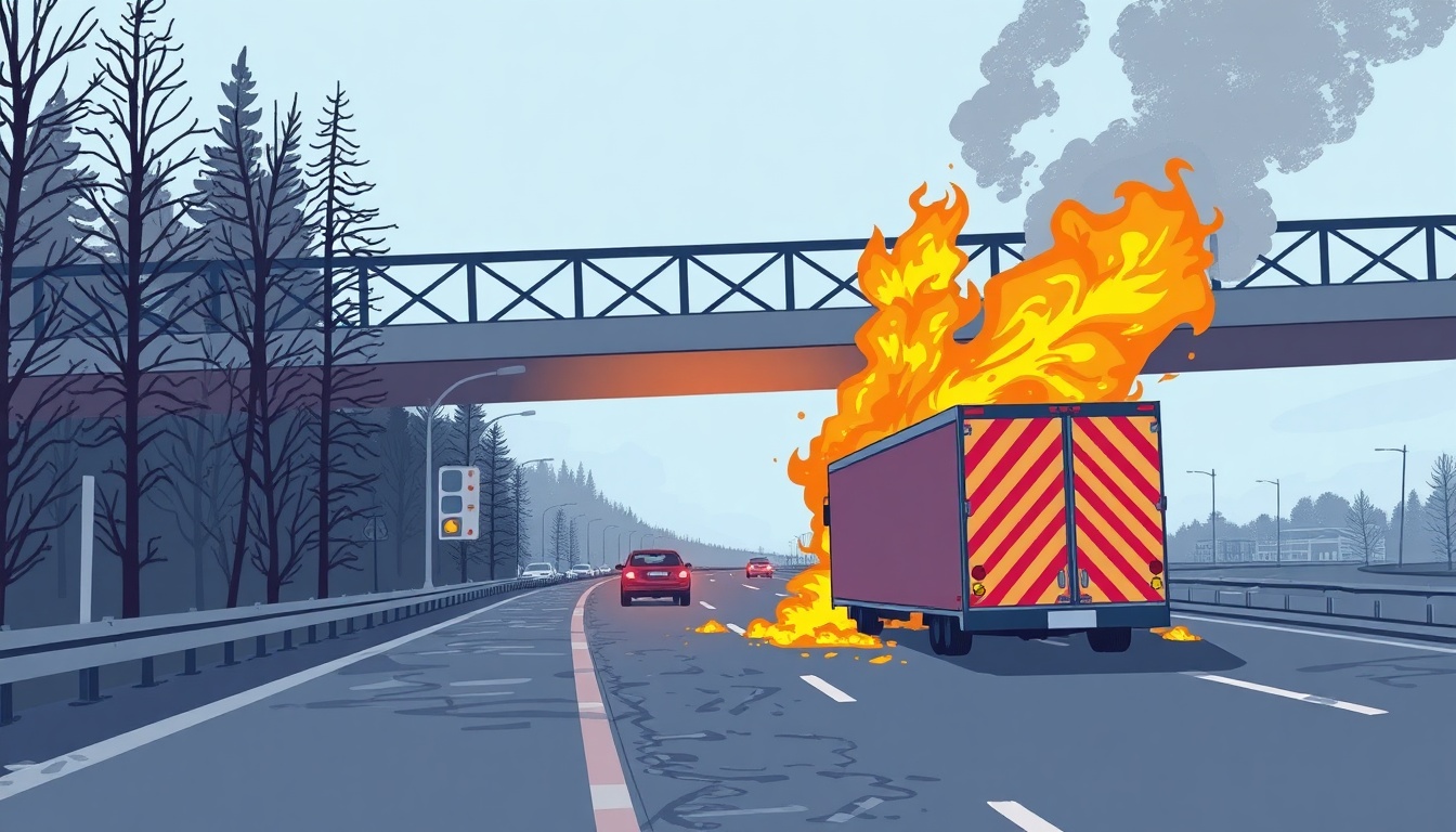 Tragic Accident in Stockholm: Car Crash Claims Life and Causes Fire